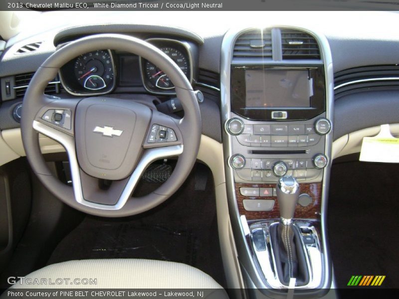 White Diamond Tricoat / Cocoa/Light Neutral 2013 Chevrolet Malibu ECO