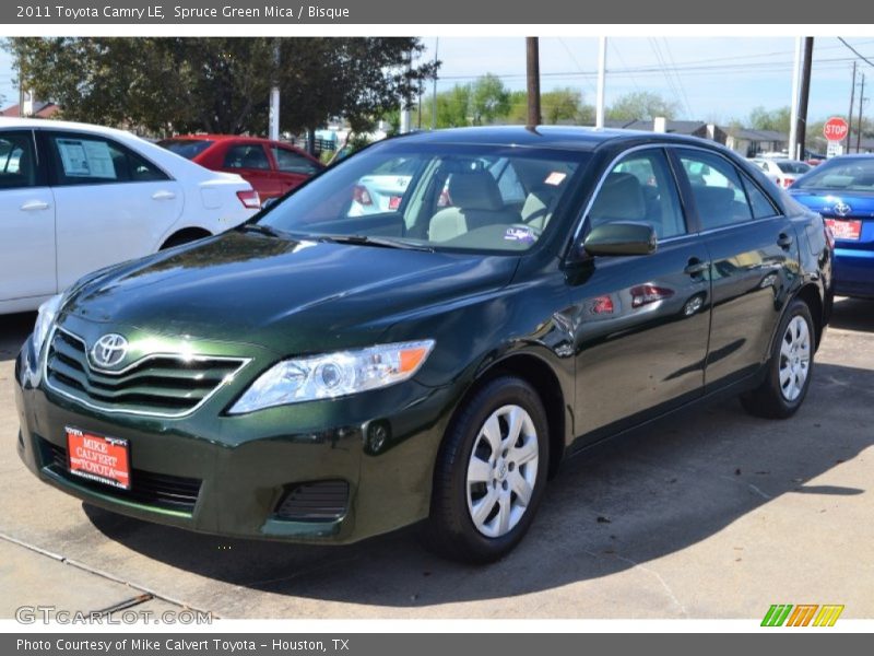 Spruce Green Mica / Bisque 2011 Toyota Camry LE