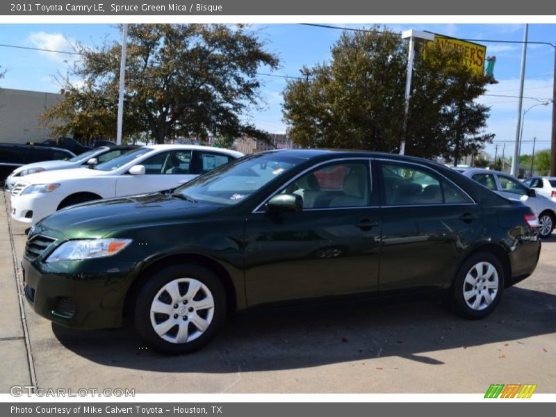 Spruce Green Mica / Bisque 2011 Toyota Camry LE