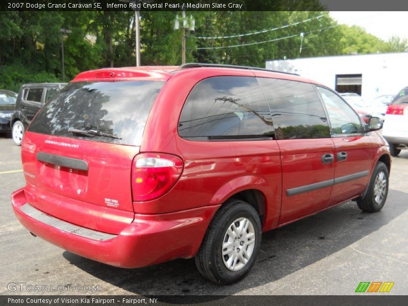 Inferno Red Crystal Pearl / Medium Slate Gray 2007 Dodge Grand Caravan SE