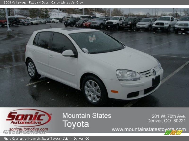 Candy White / Art Grey 2008 Volkswagen Rabbit 4 Door