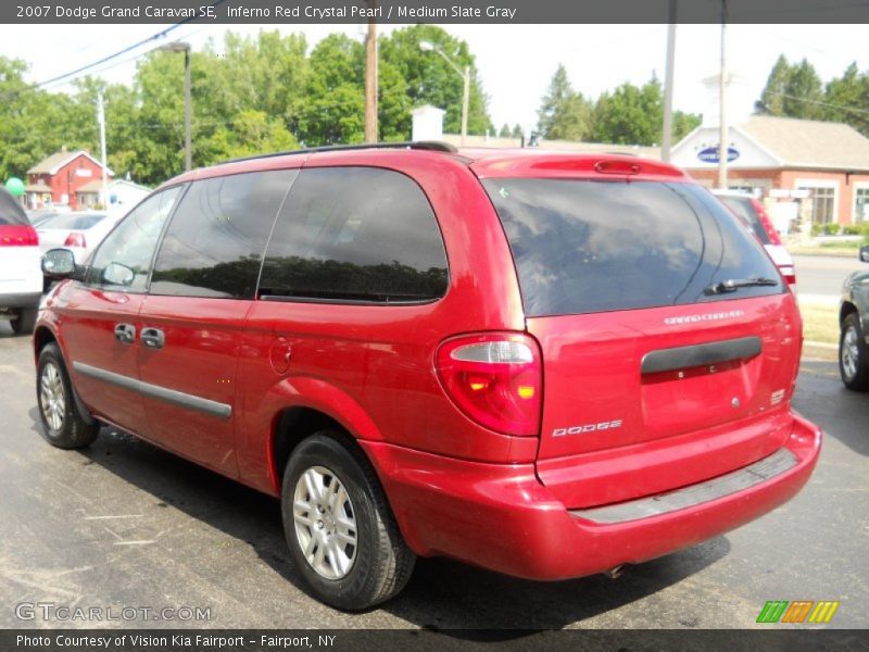 Inferno Red Crystal Pearl / Medium Slate Gray 2007 Dodge Grand Caravan SE