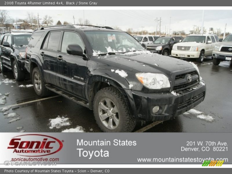 Black / Stone Gray 2008 Toyota 4Runner Limited 4x4