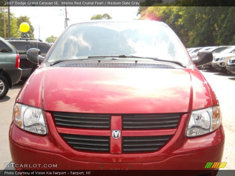 Inferno Red Crystal Pearl / Medium Slate Gray 2007 Dodge Grand Caravan SE