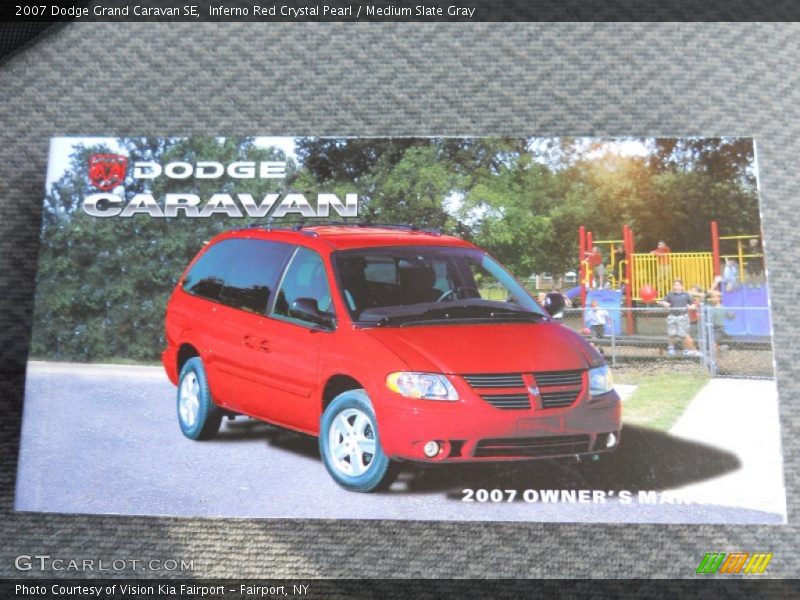 Inferno Red Crystal Pearl / Medium Slate Gray 2007 Dodge Grand Caravan SE