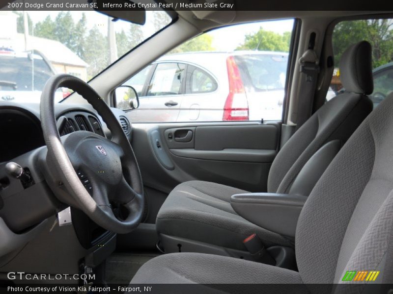Inferno Red Crystal Pearl / Medium Slate Gray 2007 Dodge Grand Caravan SE