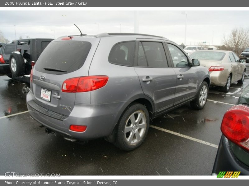 Steel Gray / Gray 2008 Hyundai Santa Fe SE