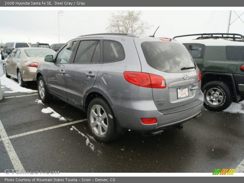 Steel Gray / Gray 2008 Hyundai Santa Fe SE