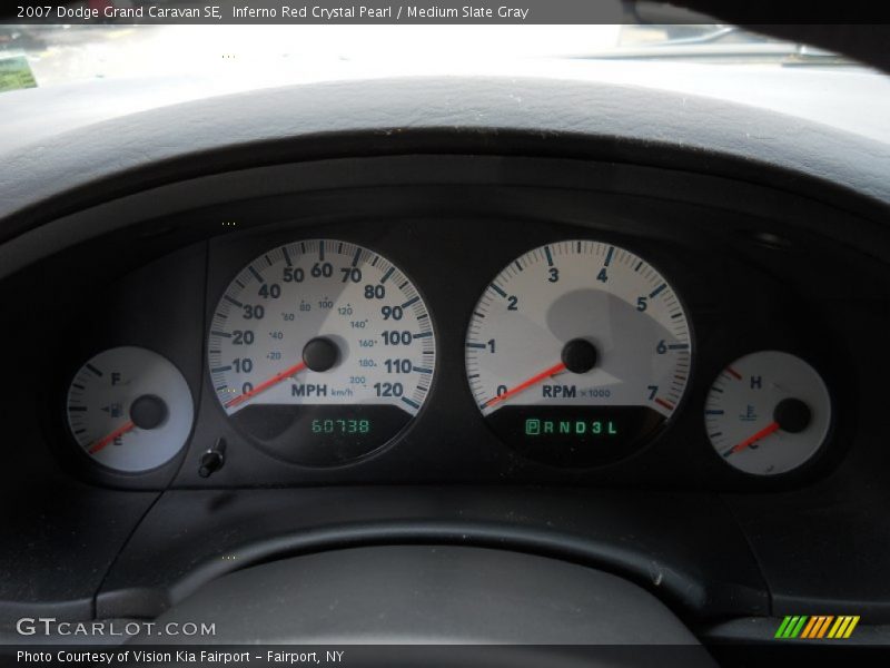 Inferno Red Crystal Pearl / Medium Slate Gray 2007 Dodge Grand Caravan SE