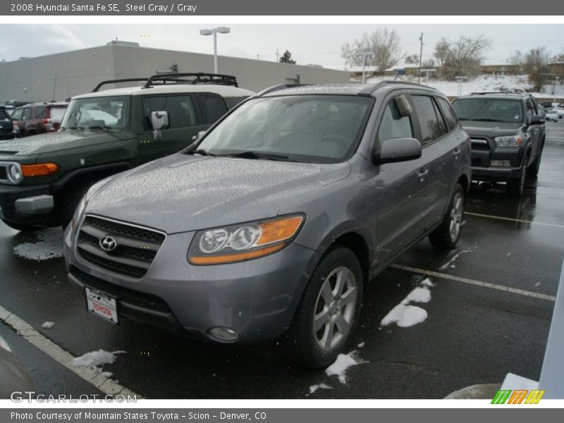 Steel Gray / Gray 2008 Hyundai Santa Fe SE
