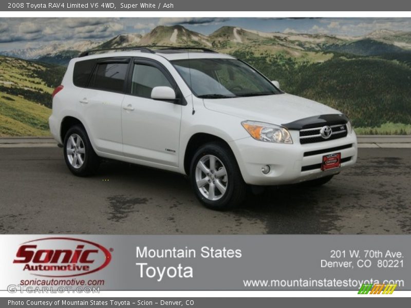 Super White / Ash 2008 Toyota RAV4 Limited V6 4WD