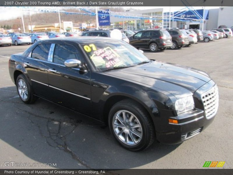 Brilliant Black / Dark Slate Gray/Light Graystone 2007 Chrysler 300 Touring AWD