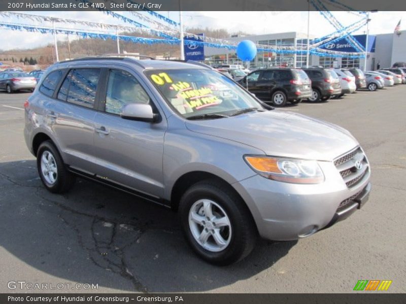 Steel Gray / Gray 2007 Hyundai Santa Fe GLS 4WD