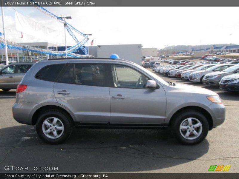 Steel Gray / Gray 2007 Hyundai Santa Fe GLS 4WD