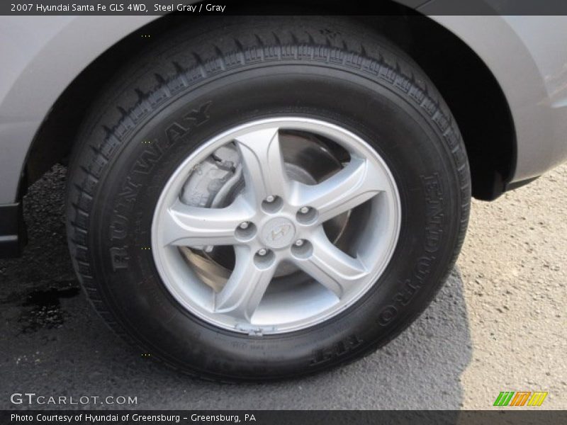 Steel Gray / Gray 2007 Hyundai Santa Fe GLS 4WD