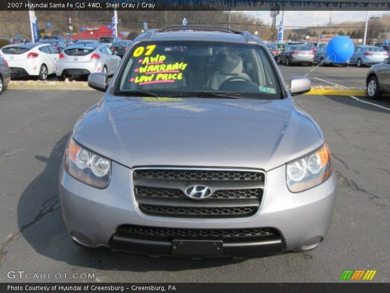 Steel Gray / Gray 2007 Hyundai Santa Fe GLS 4WD