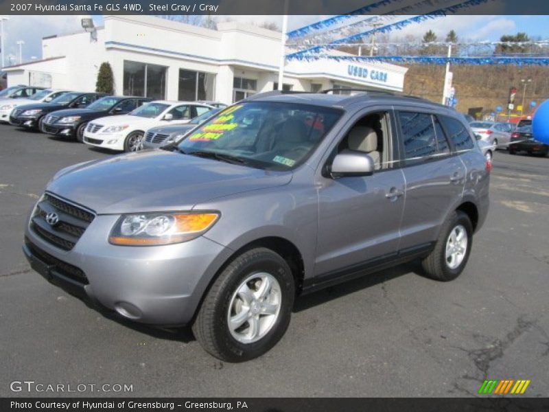 Steel Gray / Gray 2007 Hyundai Santa Fe GLS 4WD