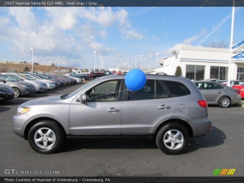 Steel Gray / Gray 2007 Hyundai Santa Fe GLS 4WD