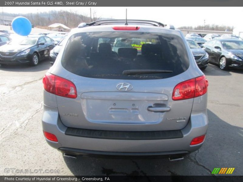 Steel Gray / Gray 2007 Hyundai Santa Fe GLS 4WD
