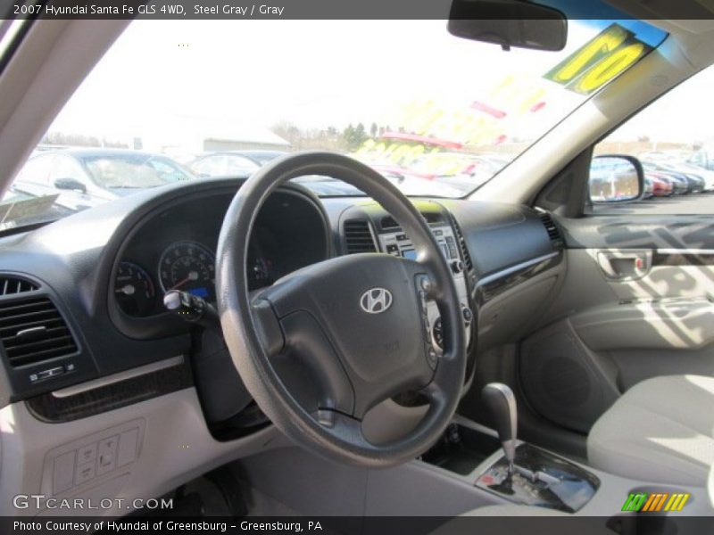 Steel Gray / Gray 2007 Hyundai Santa Fe GLS 4WD