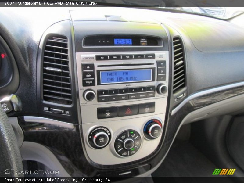 Steel Gray / Gray 2007 Hyundai Santa Fe GLS 4WD