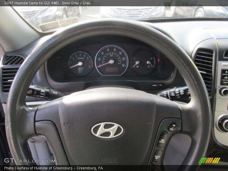 Steel Gray / Gray 2007 Hyundai Santa Fe GLS 4WD