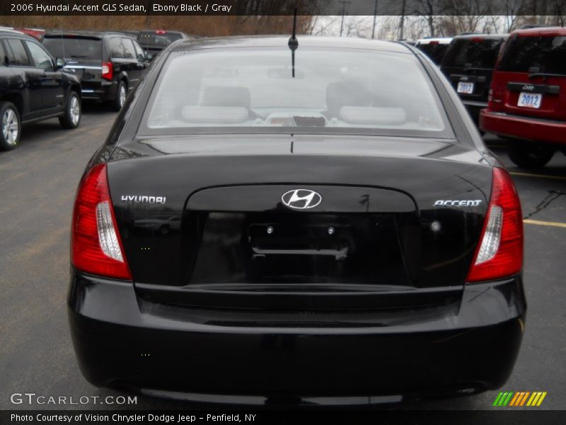 Ebony Black / Gray 2006 Hyundai Accent GLS Sedan