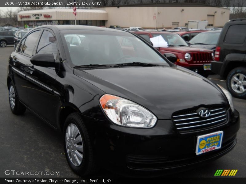 Ebony Black / Gray 2006 Hyundai Accent GLS Sedan