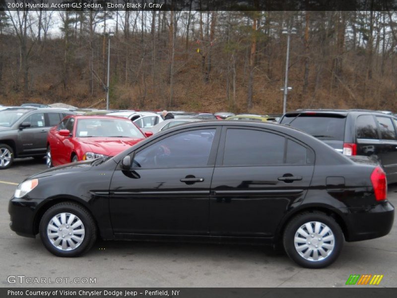 Ebony Black / Gray 2006 Hyundai Accent GLS Sedan