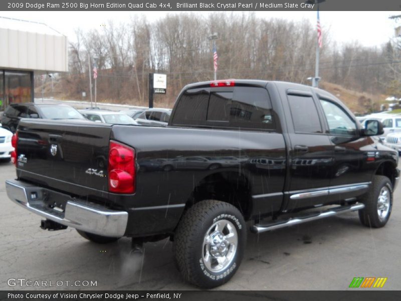 Brilliant Black Crystal Pearl / Medium Slate Gray 2009 Dodge Ram 2500 Big Horn Edition Quad Cab 4x4
