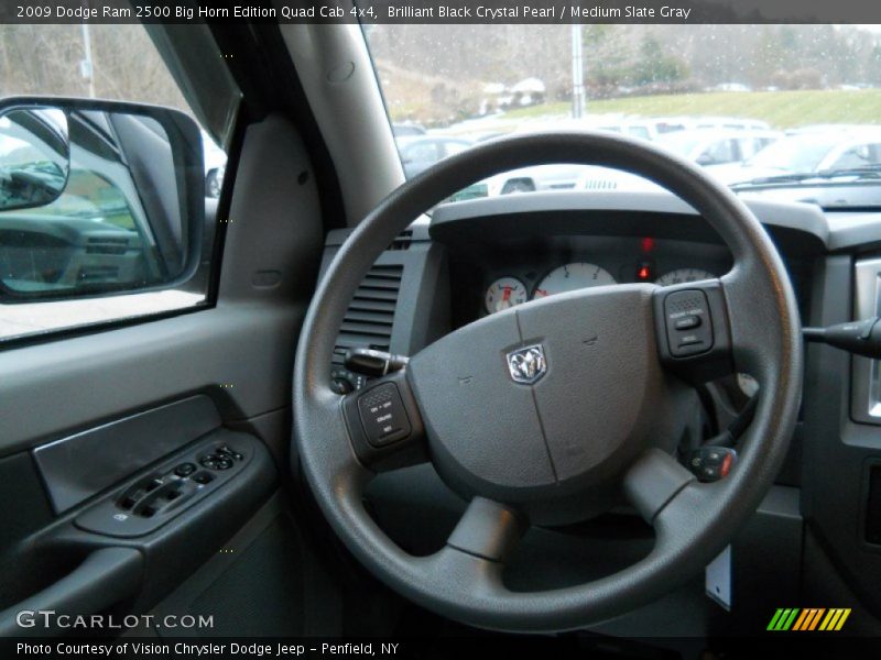 Brilliant Black Crystal Pearl / Medium Slate Gray 2009 Dodge Ram 2500 Big Horn Edition Quad Cab 4x4