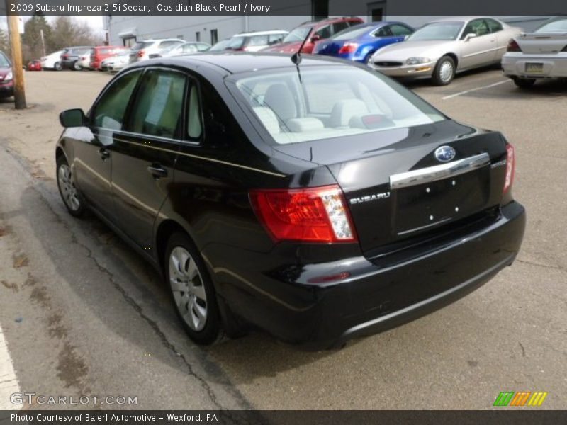Obsidian Black Pearl / Ivory 2009 Subaru Impreza 2.5i Sedan