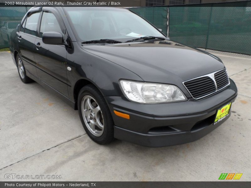 Thunder Gray Metallic / Black 2002 Mitsubishi Lancer OZ Rally