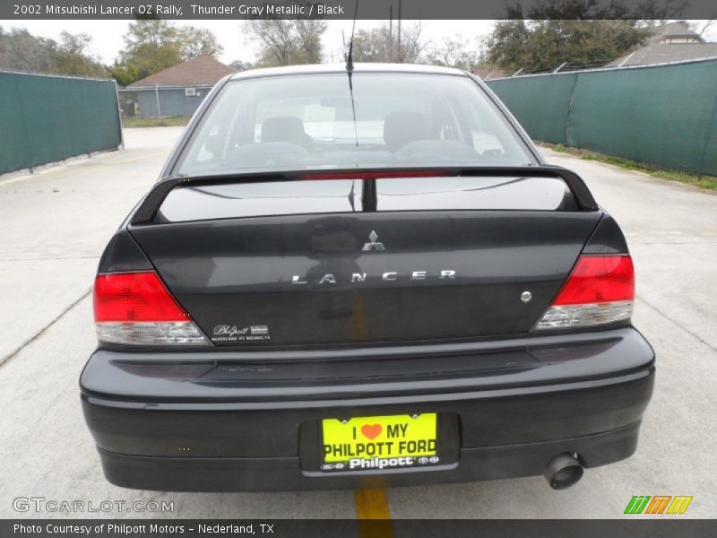 Thunder Gray Metallic / Black 2002 Mitsubishi Lancer OZ Rally