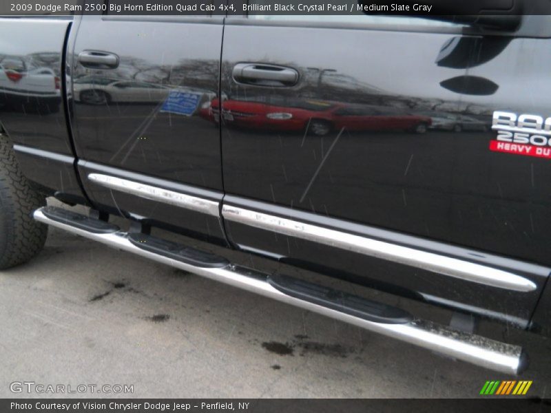 Brilliant Black Crystal Pearl / Medium Slate Gray 2009 Dodge Ram 2500 Big Horn Edition Quad Cab 4x4