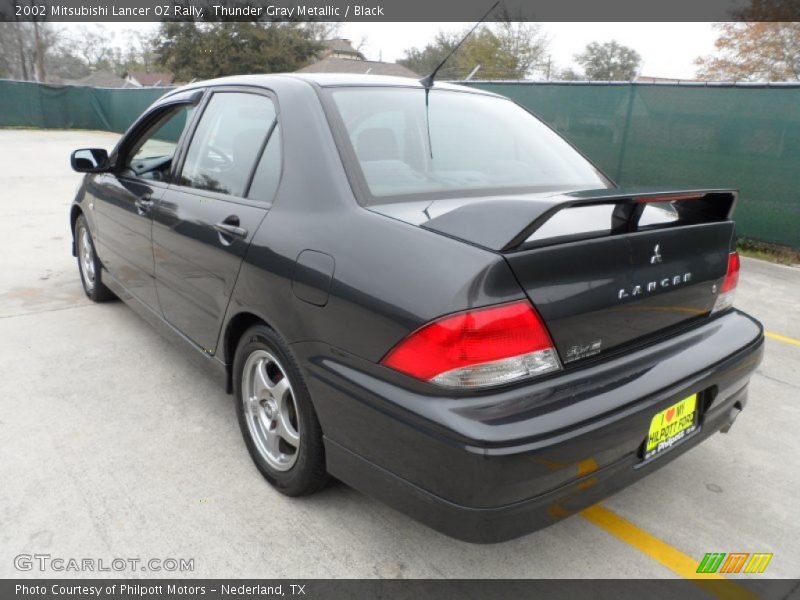 Thunder Gray Metallic / Black 2002 Mitsubishi Lancer OZ Rally