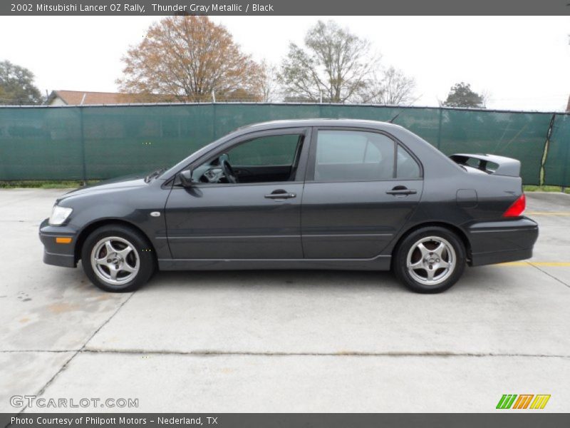 Thunder Gray Metallic / Black 2002 Mitsubishi Lancer OZ Rally