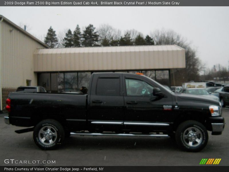 Brilliant Black Crystal Pearl / Medium Slate Gray 2009 Dodge Ram 2500 Big Horn Edition Quad Cab 4x4