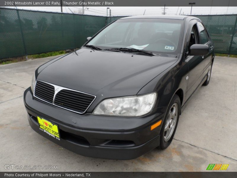 Thunder Gray Metallic / Black 2002 Mitsubishi Lancer OZ Rally