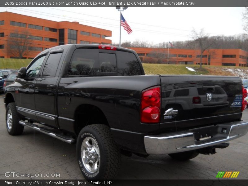 Brilliant Black Crystal Pearl / Medium Slate Gray 2009 Dodge Ram 2500 Big Horn Edition Quad Cab 4x4