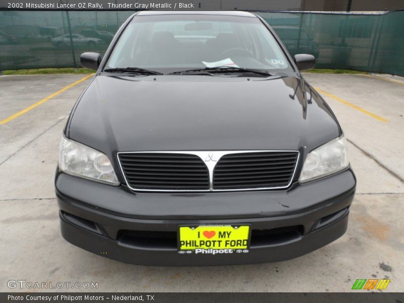 Thunder Gray Metallic / Black 2002 Mitsubishi Lancer OZ Rally