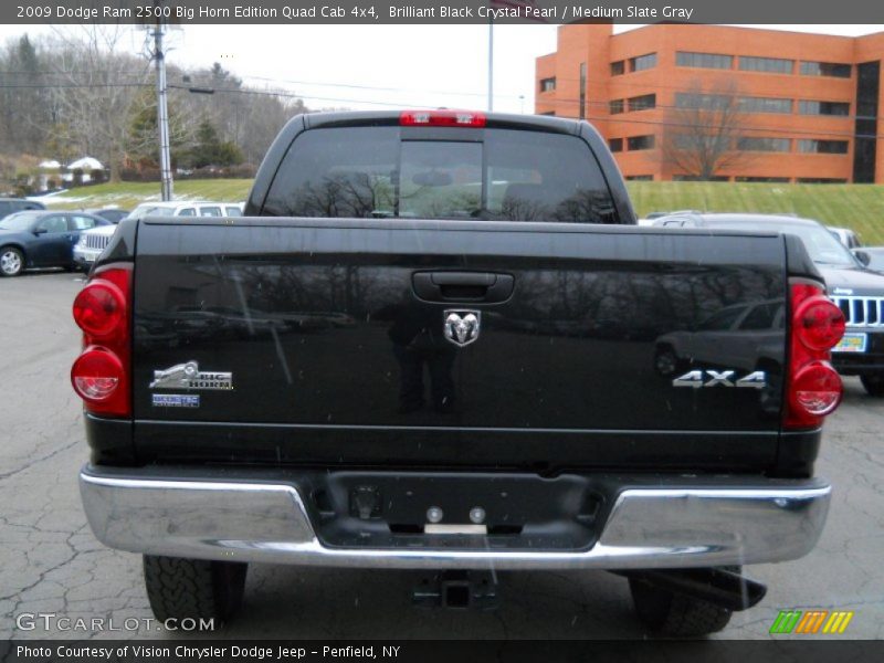 Brilliant Black Crystal Pearl / Medium Slate Gray 2009 Dodge Ram 2500 Big Horn Edition Quad Cab 4x4
