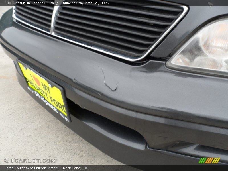 Thunder Gray Metallic / Black 2002 Mitsubishi Lancer OZ Rally