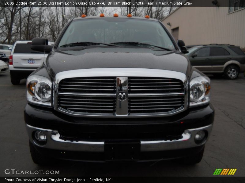 Brilliant Black Crystal Pearl / Medium Slate Gray 2009 Dodge Ram 2500 Big Horn Edition Quad Cab 4x4