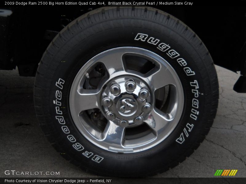 Brilliant Black Crystal Pearl / Medium Slate Gray 2009 Dodge Ram 2500 Big Horn Edition Quad Cab 4x4