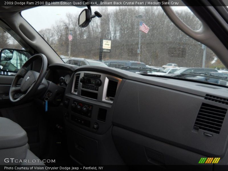 Brilliant Black Crystal Pearl / Medium Slate Gray 2009 Dodge Ram 2500 Big Horn Edition Quad Cab 4x4