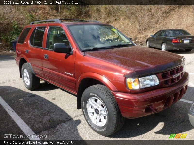 Currant Red Mica / Gray 2002 Isuzu Rodeo LS 4WD