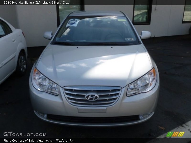 Liquid Silver / Gray 2010 Hyundai Elantra GLS