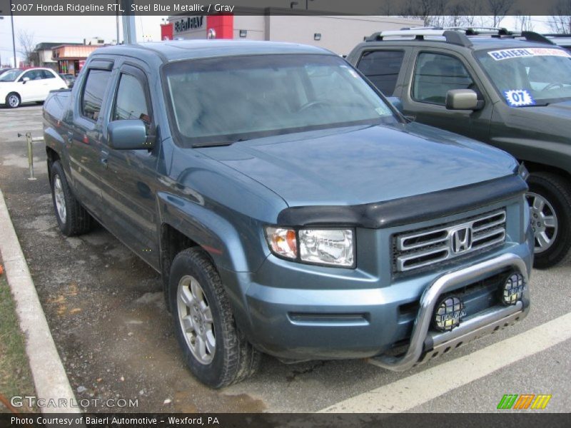 Steel Blue Metallic / Gray 2007 Honda Ridgeline RTL