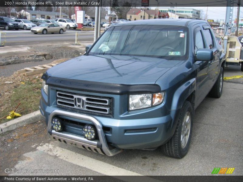 Steel Blue Metallic / Gray 2007 Honda Ridgeline RTL